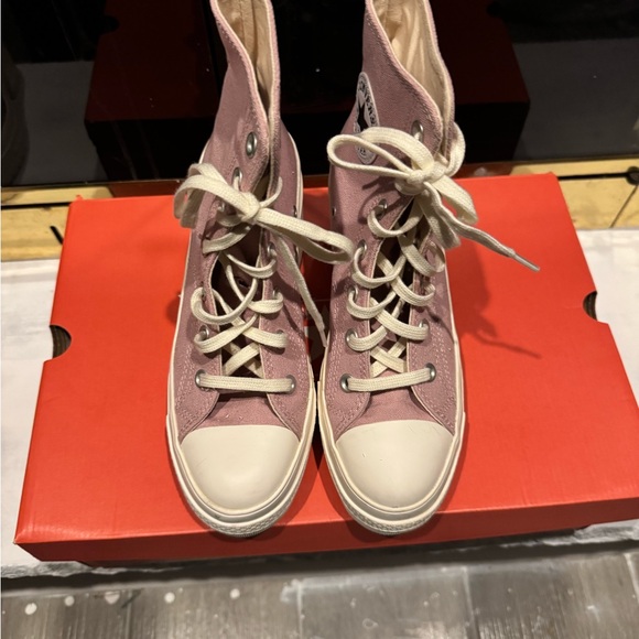 Converse Chuck 70 De Luxe Heel Static Pink Women's Platform Boots A06433C NWT - Picture 2 of 7